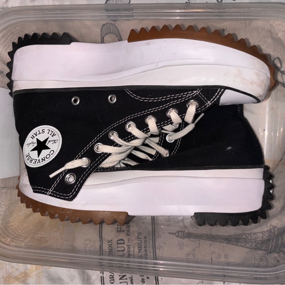 Converse Black and White Platform Sneakers - Picture 1 of 1